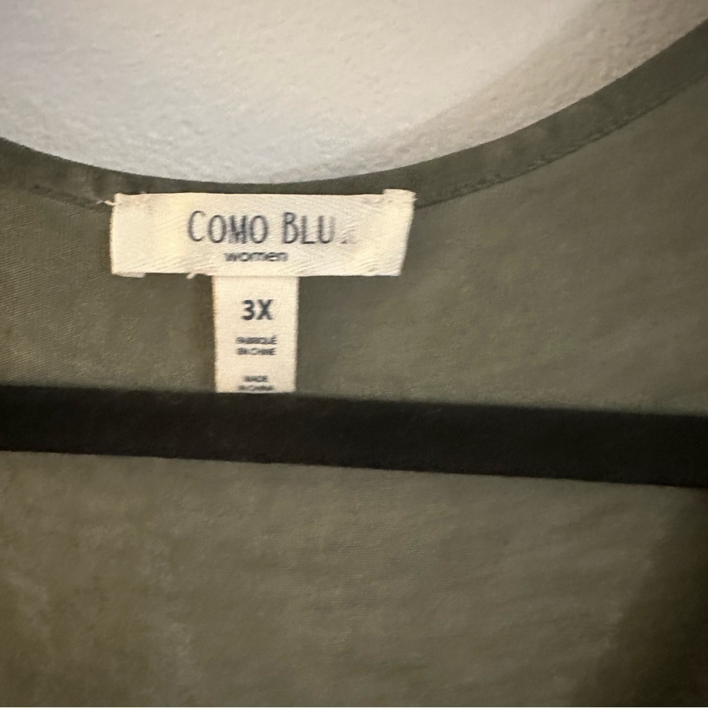 Como Blu Green Long Sleeve Romantic Bohemian Tunic Top Flowy - Picture 3 of 11